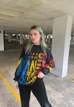 Vintage 90s Manic Chaos Grunge Rave Graphic Sweatshirt