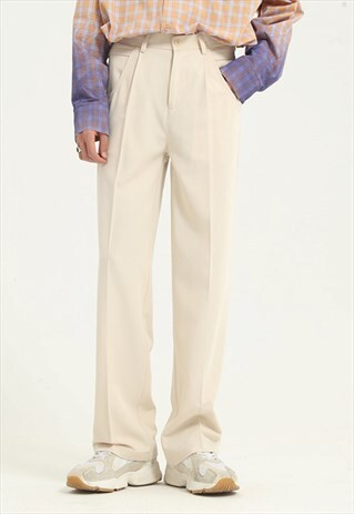 KALODIS PURE COLOR SLIM-FIT CASUAL TROUSERS