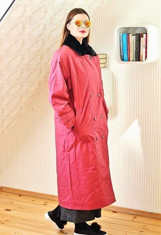 DUSKY RED LONG COAT