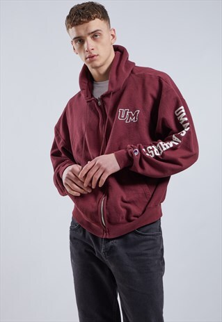 VINTAGE CHAMPION UNIVERSITY OF MASSACHUSETTS ZIP-UP HOODIE
