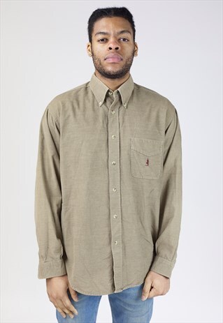 VINTAGE 90S MARLBORO CLASSICS BROWN CORD SHIRT