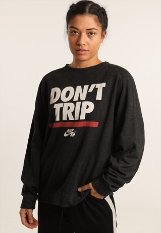 VINTAGE NIKE SB PRINTED SLOGAN SWEATSHIRT