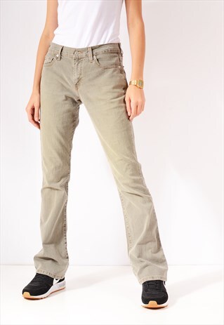 VINTAGE LEVI'S 515 SLIM BOOTCUT JEANS GREY