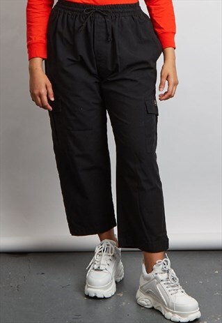 VINTAGE 90'S NAPAPIJRI BLACK CARGO PANTS