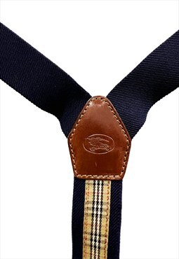 blue vintage burberry suspenders