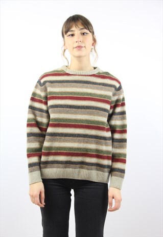 VINTAGE STRIPED KNIT JUMPER