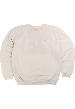 Vintage  Nike Sweatshirt Swoosh Heavyweight Crewneck Beige