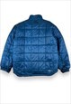 NIKE VINTAGE Y2K BLUE PUFFER JACKET ZIP POCKETS  