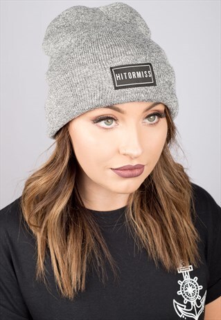 HOM LABEL GREY BEANIE