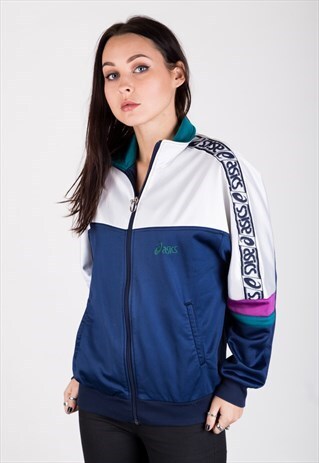 VINTAGE 80S ASICS TRACK JACKET