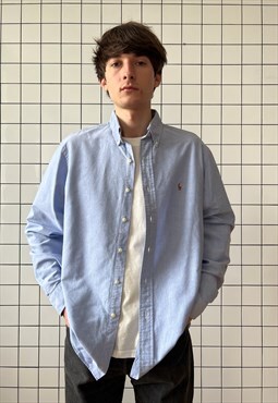 Vintage POLO RALPH LAUREN Shirt Button Up Blue 