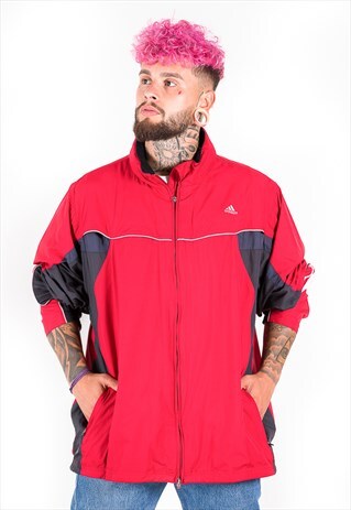 VINTAGE 80S ADIDAS WINDBREAKER JACKET / S3656