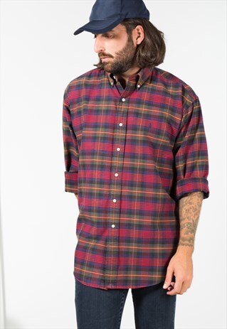VINTAGE 80'S POLO RALPH LAUREN COTTON SHIRT / S4592