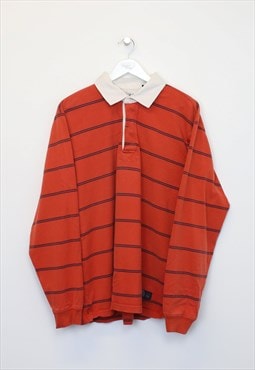 Vintage Izod rugby shirt in red. Best fits L