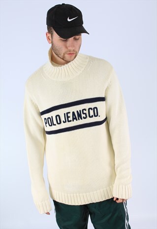 RALPH LAUREN POLO JEANS MOCK NECK KNITTED JUMPER