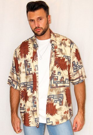VINTAGE ABSTRACT PRINT FESTIVAL SHIRT