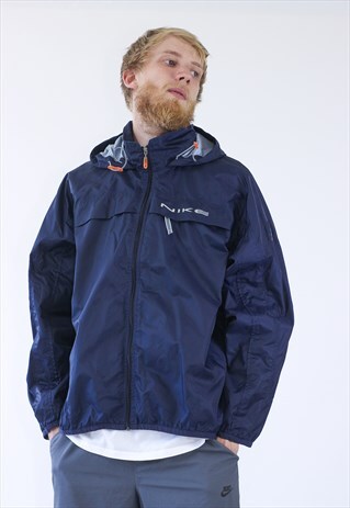 VINTAGE MENS NIKE WATERPROOF WINDBREAKER HOODED JACKET