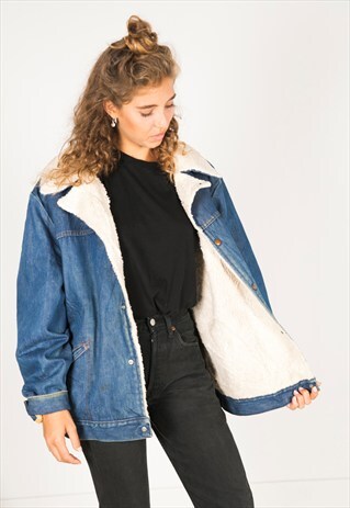 VINTAGE 80S WRANGLER WINTER SHEEPSKIN JACKET / R3210C402