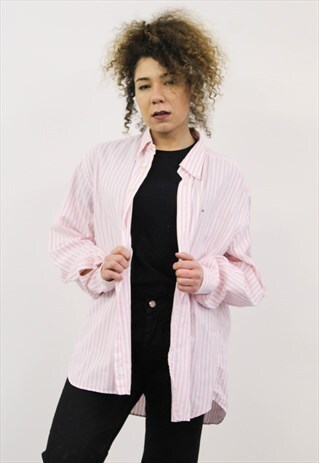 VINTAGE PINK STRIPED TOMMY HILFIGER SHIRT