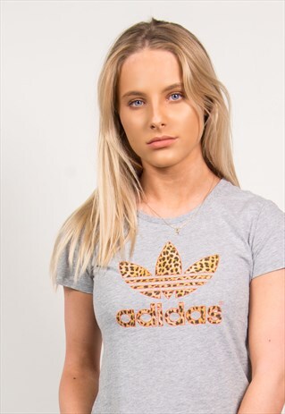 ADIDAS Y2K LEOPARD PRINT T-SHIRT