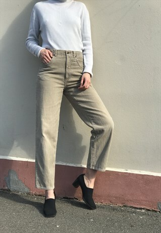 90S BEIGE CORDUROY TROUSERS
