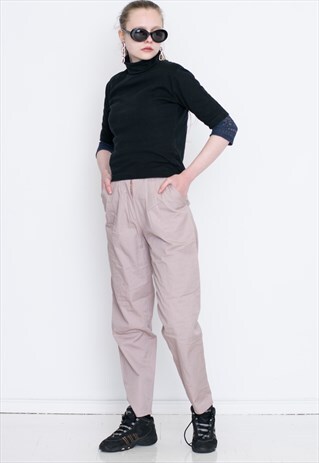 VINTAGE CREAM RETRO TROUSERS