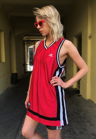 VINTAGE 90' ORIGINAL ADIDAS UNISEX RED OLDSCHOOL TANK TOP