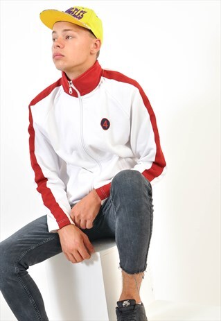 VINTAGE TRACK JACKET IN WHITE