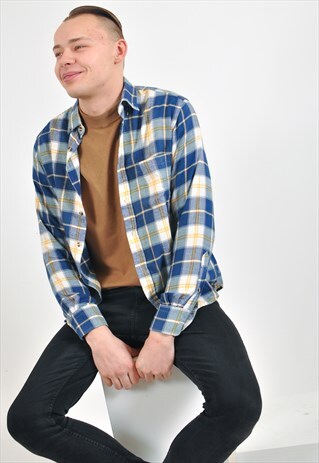 VINTAGE 90'S LONG SLEEVE CHECKED SHIRT