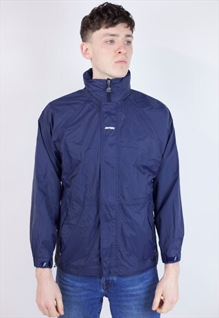 VINTAGE K-WAY 90S NAVY SPORTS JACKET