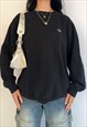 UNISEX VINTAGE 00S RARE REEBOK BLACK ROUND NECK SWEATSHIRT