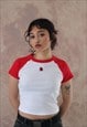 RED MINI LADYBIRD RAGLAN T-SHIRT