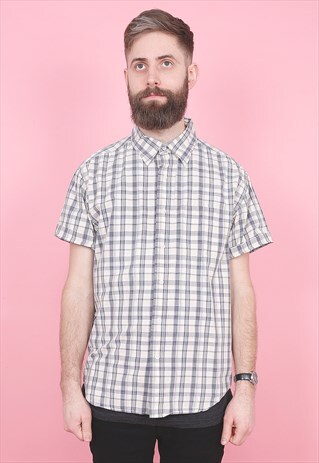 VINTAGE LEVI'S SHORT SLEEVED CHECK SHIRT /R8368