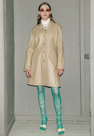 VINTAGE LEATHER RAVE COAT