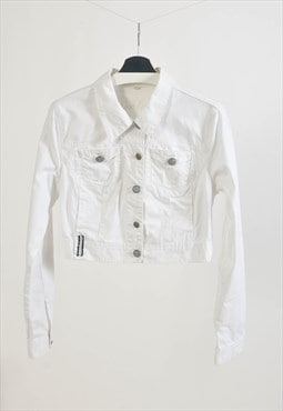 Vintage 00s denim jacket in white