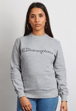VINTAGE 90'S CHAMPION GREY LOGO SWEATSHIRT