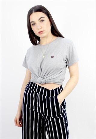 90'S RETRO GREY SMALL LOGO T-SHIRT