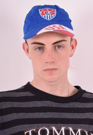 MENS VINTAGE USA CAP ONE SIZE BLUE 90S