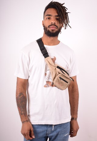 MENS VINTAGE WAIST BAG ONE SIZE KHAKI 90S
