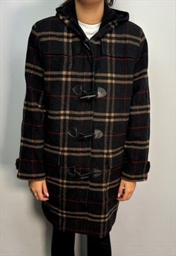 Pendleton checked woollen Duffle coat with hood 