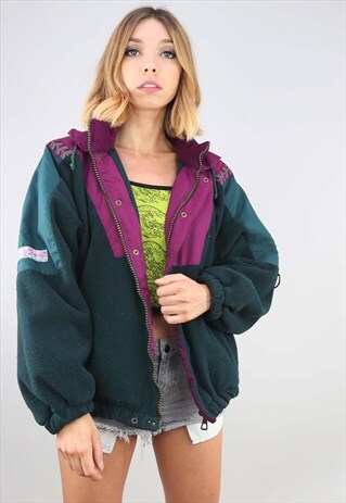 oversized fleece zip up