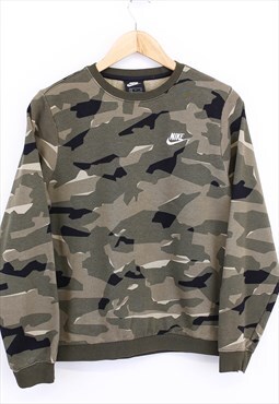 Vintage Nike Camo Sweatshirt Khaki Pullover Crewneck 90s