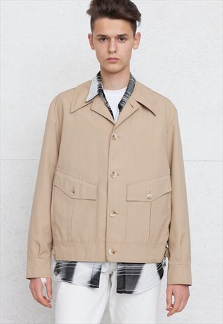VINTAGE BEIGE WORKWEAR WORKERS JACKET
