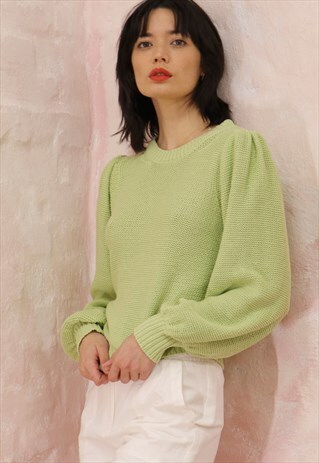 BELLA KNIT JUMPER-PISTACHIO GREEN