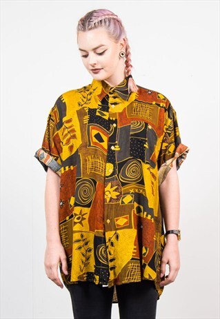 VINTAGE ETHNIC BOHO OVERSIZE SHIRT