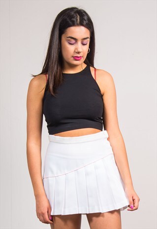VINTAGE 90'S WHITE PLEATED TENNIS SKIRT