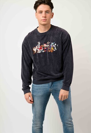 VINTAGE EMBROIDERED LOONEY TUNES JUMPER
