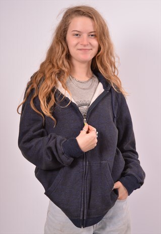 VINTAGE CHAMPION HOODIE SWEATER NAVY BLUE