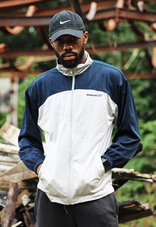 RETRO / 90'S / REEBOK / SILVER & BLUE JACKET