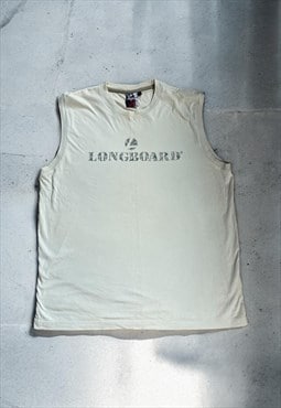 Mens Vintage Y2K Longboard Vest Tshirt